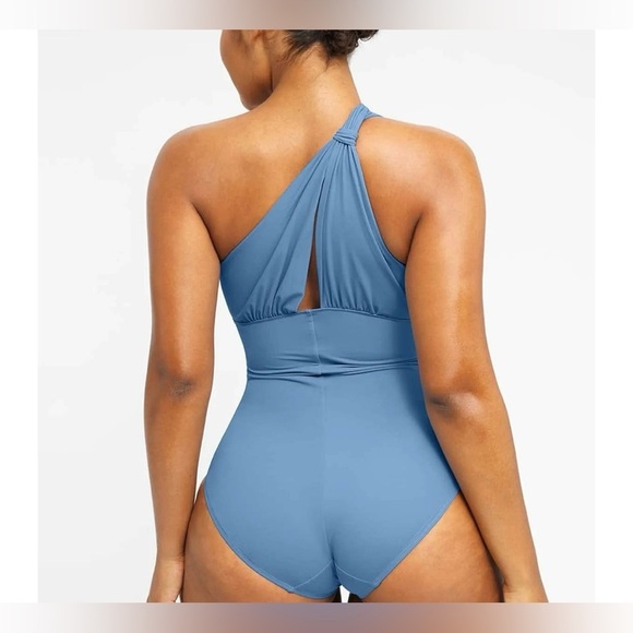 SHAPELLX Smart Sculpt Ruched Twist-Front Shaping Swimsuit - NWT - Picture 5 of 9